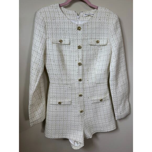 NEW NWT Amanda Uprichard Fallon Romper in White Size Small - Picture 3 of 5